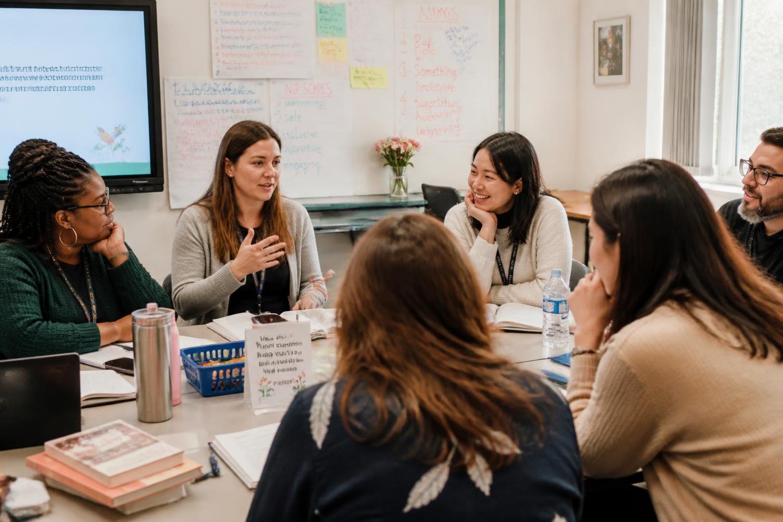 Teachers in a professional learning session